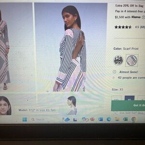 Abercrombie & Fitch Pink and Black Patterned Maxi Dress